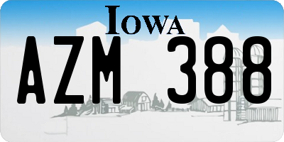 IA license plate AZM388