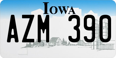 IA license plate AZM390