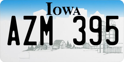 IA license plate AZM395