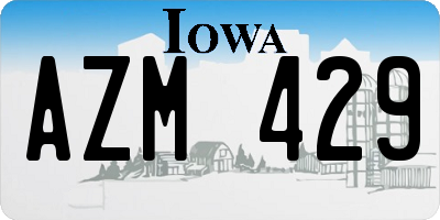IA license plate AZM429