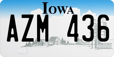 IA license plate AZM436