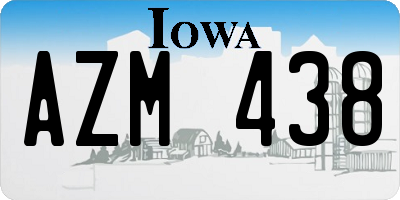 IA license plate AZM438