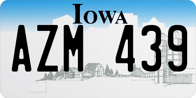 IA license plate AZM439