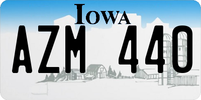 IA license plate AZM440