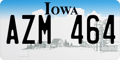 IA license plate AZM464