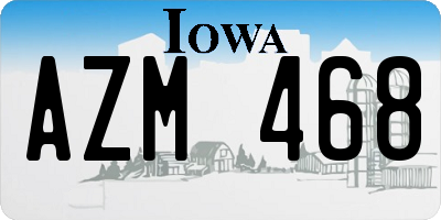 IA license plate AZM468