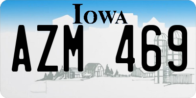 IA license plate AZM469