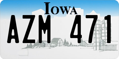 IA license plate AZM471