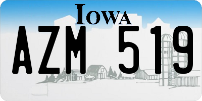 IA license plate AZM519