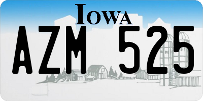 IA license plate AZM525