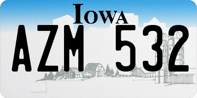 IA license plate AZM532