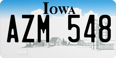 IA license plate AZM548