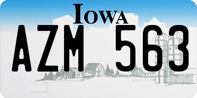 IA license plate AZM563