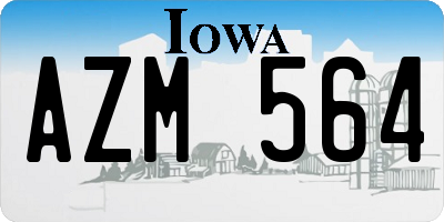 IA license plate AZM564