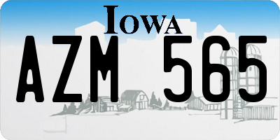 IA license plate AZM565
