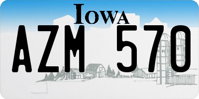 IA license plate AZM570