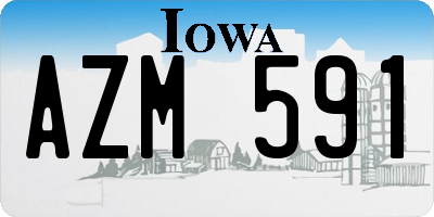 IA license plate AZM591