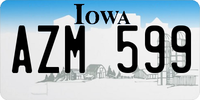 IA license plate AZM599