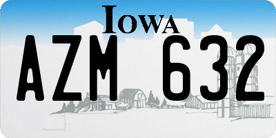 IA license plate AZM632