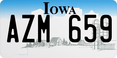 IA license plate AZM659