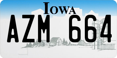 IA license plate AZM664