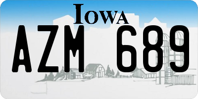 IA license plate AZM689