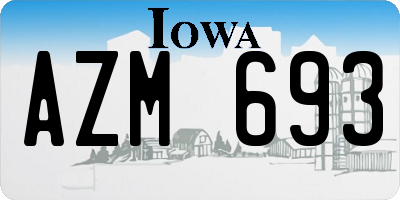 IA license plate AZM693