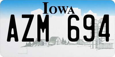 IA license plate AZM694