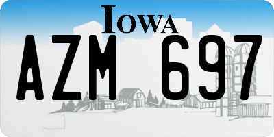IA license plate AZM697