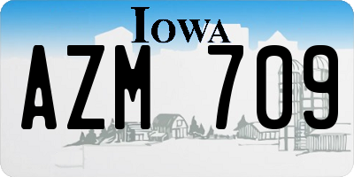IA license plate AZM709