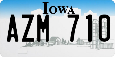 IA license plate AZM710