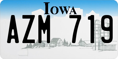 IA license plate AZM719