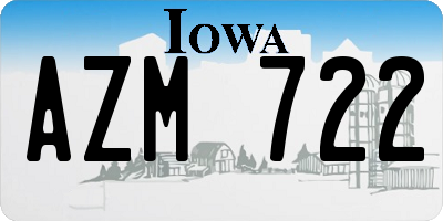 IA license plate AZM722