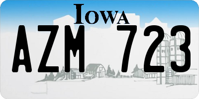 IA license plate AZM723