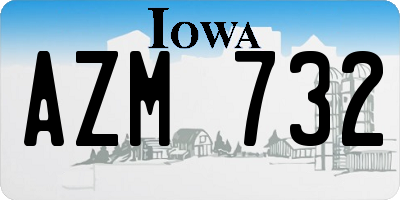 IA license plate AZM732
