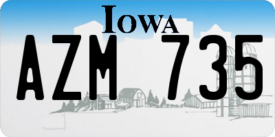 IA license plate AZM735