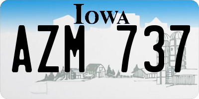 IA license plate AZM737