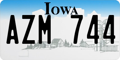 IA license plate AZM744