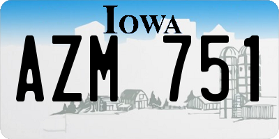 IA license plate AZM751