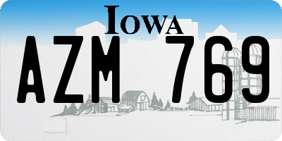 IA license plate AZM769