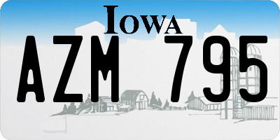 IA license plate AZM795