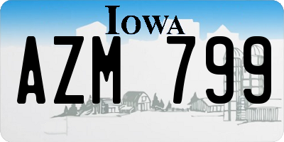 IA license plate AZM799