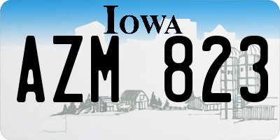 IA license plate AZM823