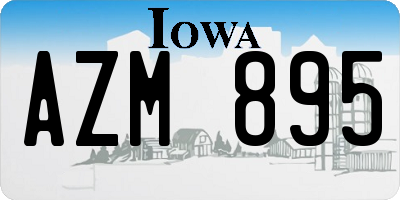 IA license plate AZM895