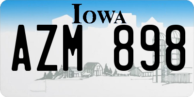 IA license plate AZM898