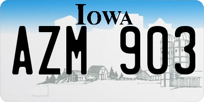 IA license plate AZM903