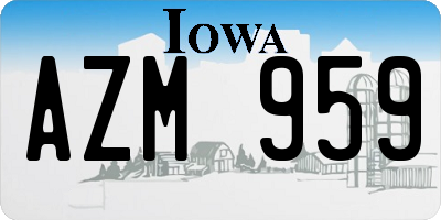 IA license plate AZM959