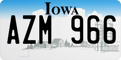 IA license plate AZM966