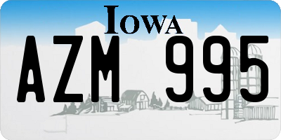 IA license plate AZM995