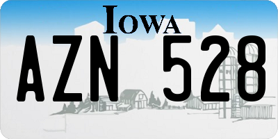 IA license plate AZN528